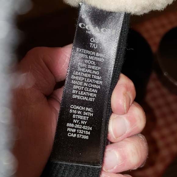 New Coach Penguin Shearling Leather Ear Muffs - Picture 8 of 12